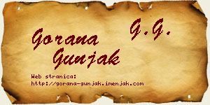 Gorana Gunjak vizit kartica